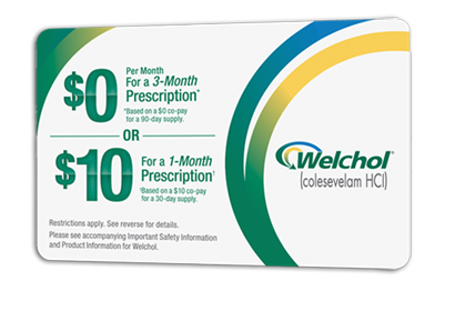 Welchol® coupon for patient savings